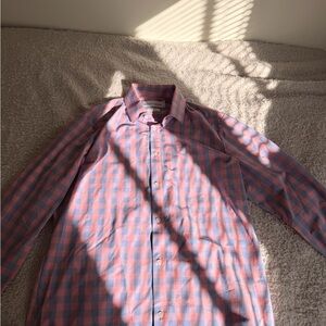 Mizzen+Main Pink and Blue Plaid Shirt